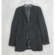 Zara Blazer Womens Size S Open Front Collarless Minimalist Professional Career
