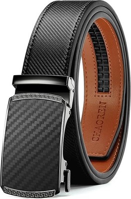 CHAOREN Mens Belt Leather Ratchet Belt - Customizable Fit, Effortless Style (35m