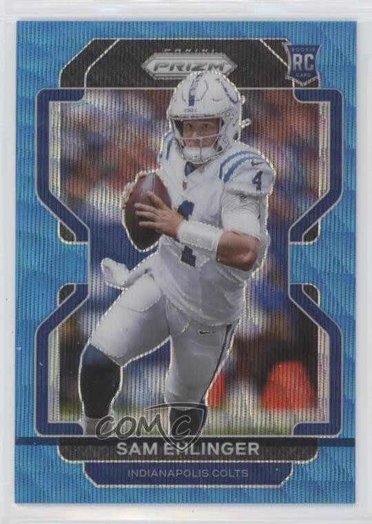 2021 Panini Prizm Rookie Blue Wave Prizm 94/199 Sam Ehlinger #395 Rookie RC 8az