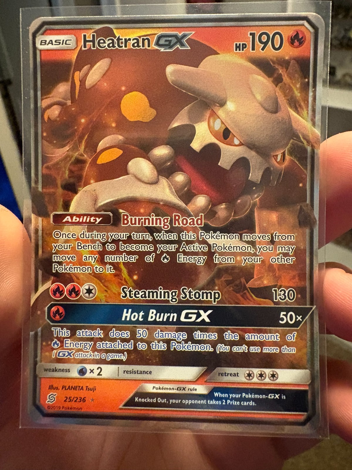 Heatran GX 25/236 - Holo GX Rare Unified Minds Pokemon NM