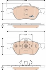 BREMSBELAGSATZ FÜR RENAULT LAGUNA II GRANDTOUR (KG0/1 ) - TRW GDB1787