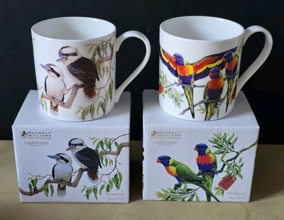 Maxwell & Williams Kaschmir Vogelgezwitscher Porzellan Tasse x 2 von Katherine Castle 