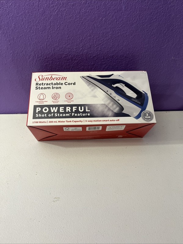 Sunbeam 1200W Classic Steam Iron with Shot of Steam Feature