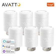Tuya 1-6PCS Wifi TRV Radiator Actuator Valve Thermostatic Radiator Valve Tempera