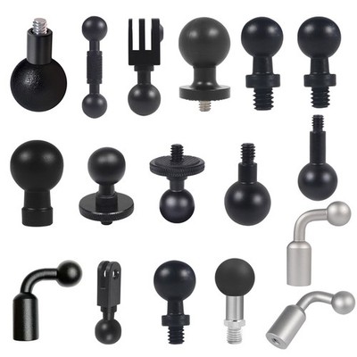 13/15/17/20/25mm Ball Head 1/4'' Screw Male Female Adapter for B Size Socket Arms