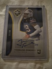 2018 TREMAINE EDMUNDS PANINI LIMITED AUTO AUTOGRAPHED ROOKIE CARD RC /99 BILLS. rookie card picture