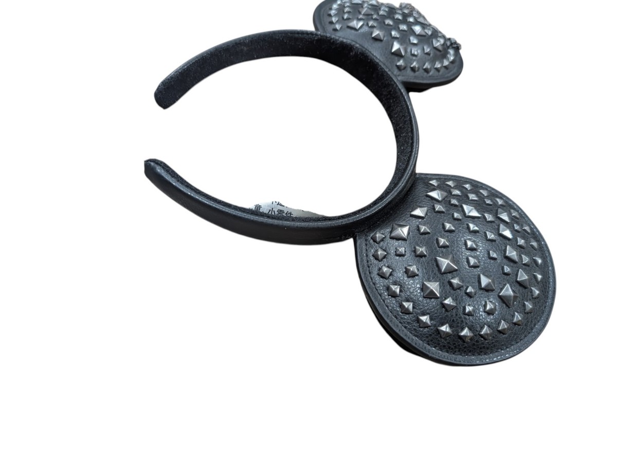 Disney Parks Mickey Mouse Studded Chain Black Vinyl Ears  display picture 2
