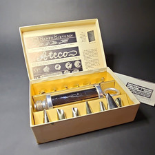Vintage Ateco Metal Icing Tip Set w/ Syringe Tube, Original Box, Made in USA