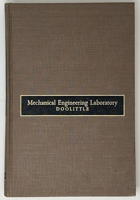 VTG Mechanical Engineering Laboratory by Jesse Doolittle - 1957 HC McGraw-Hill