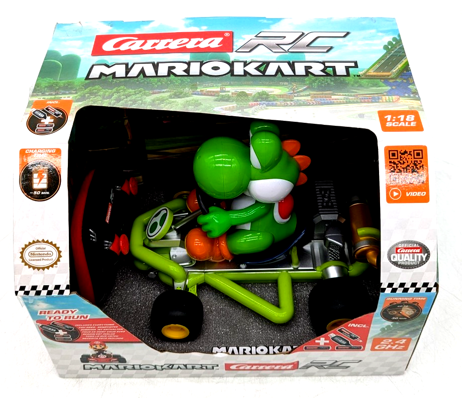 Carrera RC Mario Kart Pipe Kart Yoshi 1:18 2.4GHz Remote Control Car - Boxed