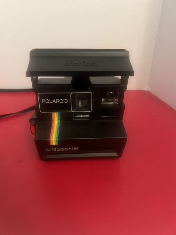 Vtg Polaroid Camera Spirit One Step 600 Land Instant Rainbow Stripe