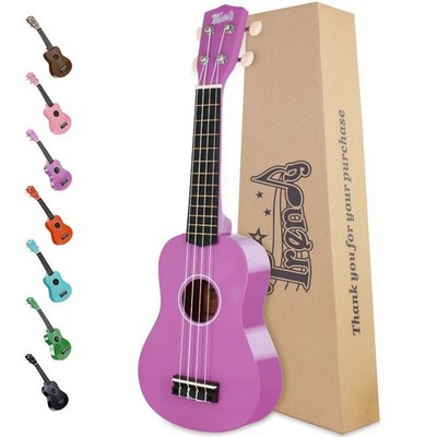 Soprano Saint Patrick's Day Ukulele for Beginners 21 Inch Hawaiian Wood Ukule...