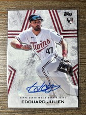 Edouard Julien Topps Updated Series 2023 Baseball Stars Auto Rookie Card. rookie card picture