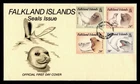 DR WHO 1987 FALKLAND ISLANDS FDC SEAL CACHET COMBO M68273