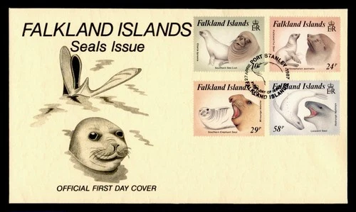 DR WHO 1987 FALKLAND ISLANDS FDC SEAL CACHET COMBO M68273