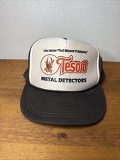 Tesoro Metal Detector Snapback Closure Foam Adjustable OSFM. 80s 90s Retro Mesh