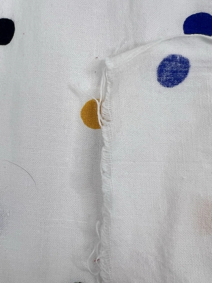 White with Colored Polka Dot Cotton Fabric 3.75 yards 58" Wide Unbranded - Image 4 of 4