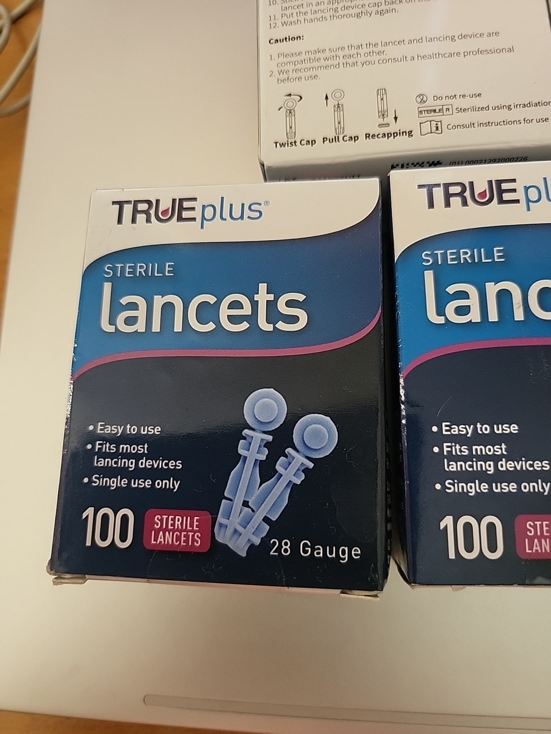 TRUEplus Universal Twist Top 28 Gauge 500 Lancets - 5 Box 100