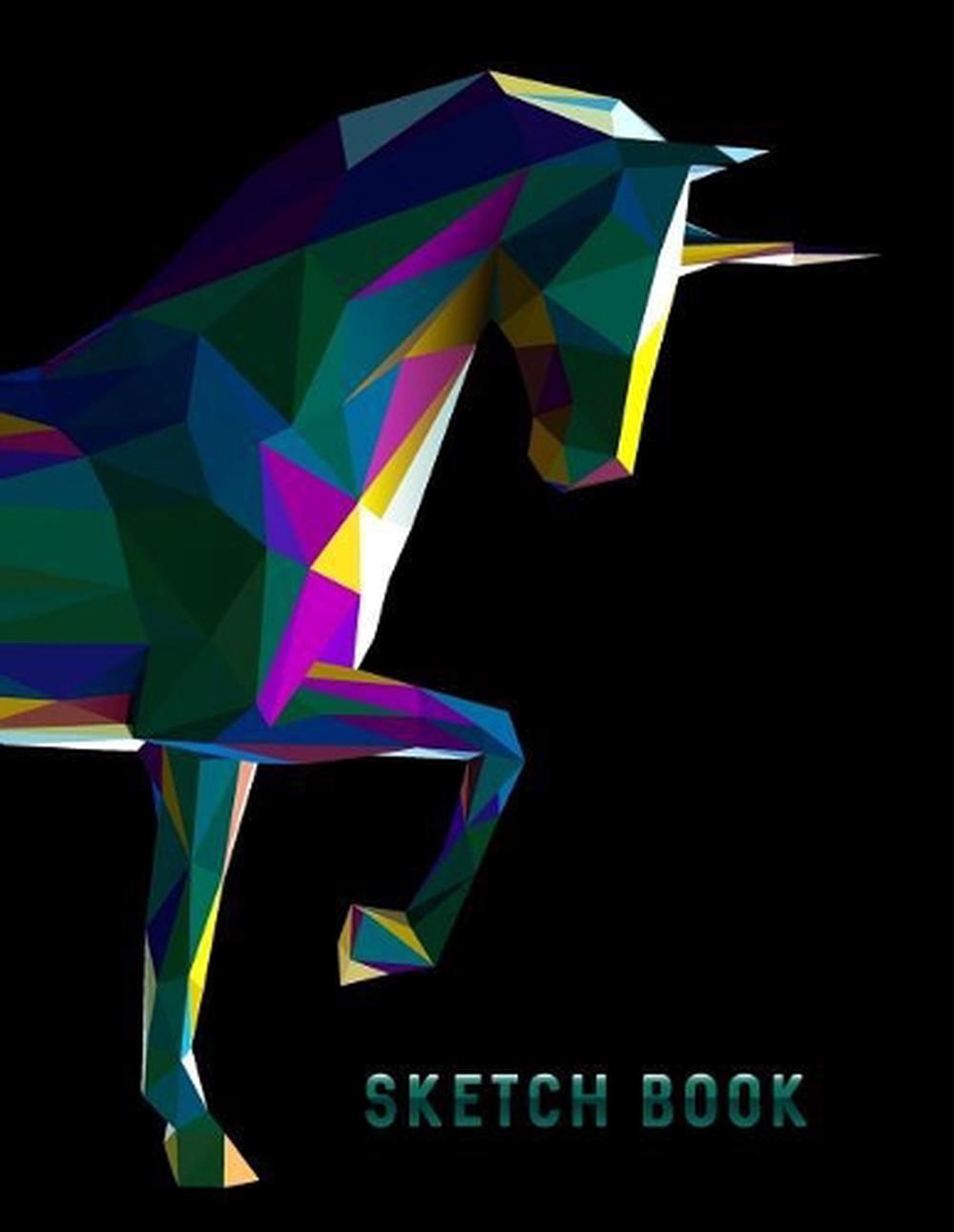Sketch Book: Geometric Unicorn Horse Sketchbook for Drawing Sketching - 8.5x11 P