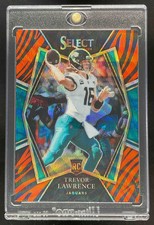 2021 Panini Select Tiger Prizm #143 Trevor Lawrence RC Premier Level