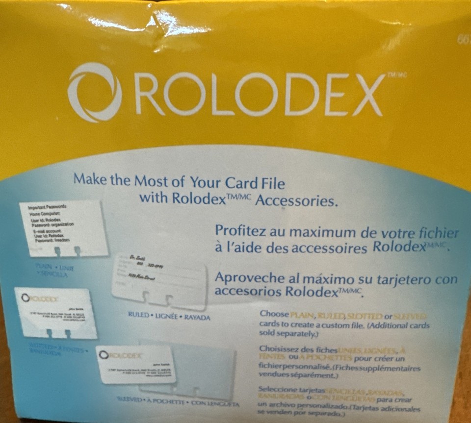 New Black ROLODEX 66700 Rotary Card File 250 Desk organizer | eBay