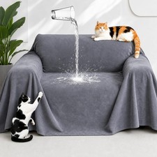 Cat Scratch Furniture Protector - Anti-Slip, Waterproof Sofa Cover to Keep Ca...