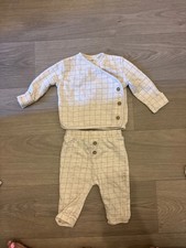 Maybe Baby 2-Piece Outfit Set 0–3 Months Neutral Check