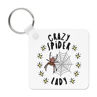 Crazy Spinne Lady Stars SchlüSselanhäNger Mum Muttertag Freundin Lustig