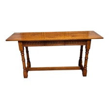 Handsome Vintage Solid Oak Side Table/Hall Table