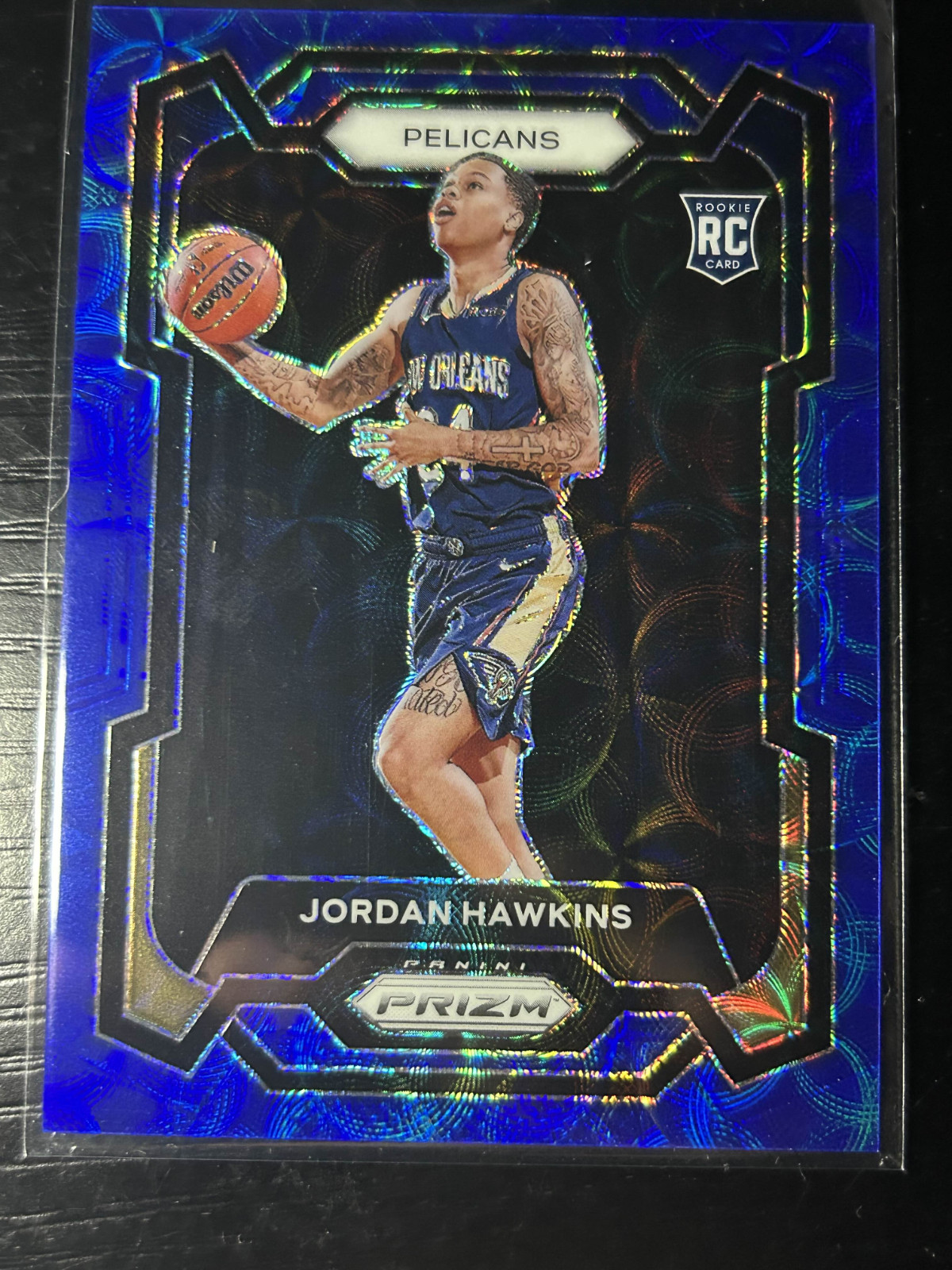 Jordan Hawkins 2023 Prizm #130 Blue Choice Prizm /49 Rookie RC
