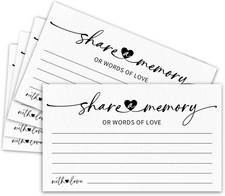 30 Pcs Share a Memory Card - Minimalist White Memorial Cards - Funeral, Graduati
