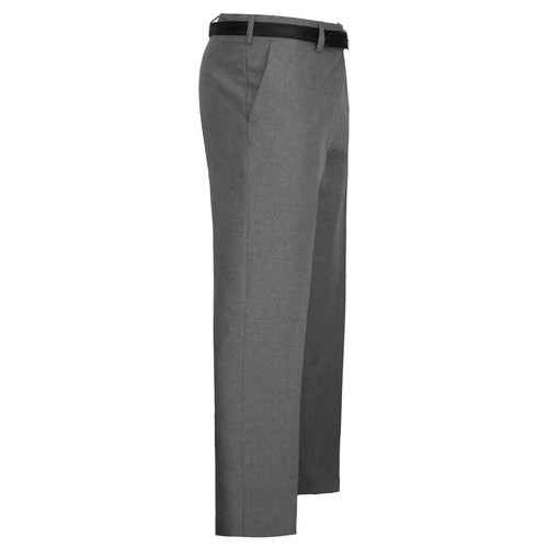 MENS TROUSERS OFFICE BUSINESS WORK FORMAL CASUAL SMART BELT POCKETS DRESS PANTS - Picture 19 of 20