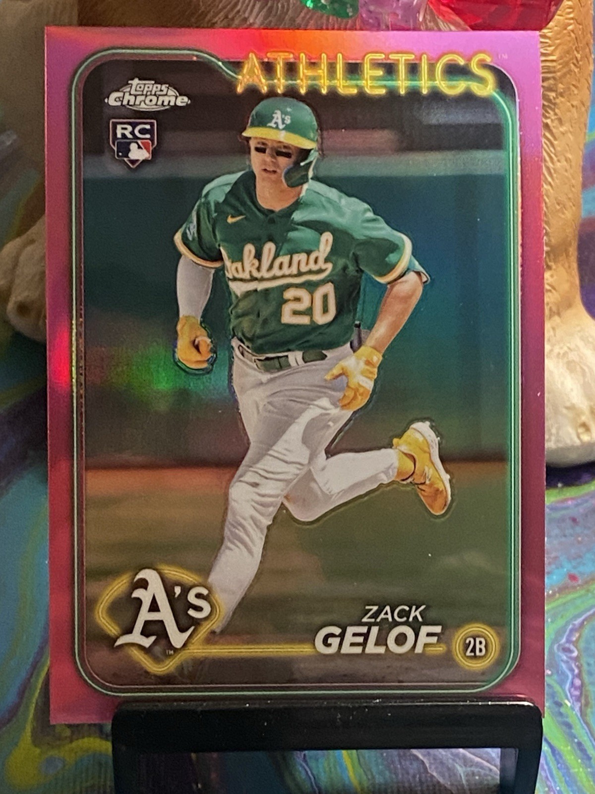2024 Topps Chrome Pink Refractor RC #282 Zach Gelof Oakland Athletics