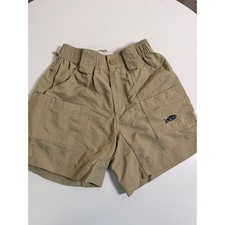 AFTCO Fishing Shorts Kids Size 24 Khaki Excellent Original M01 Utility Cargo
