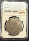 1928 PEACE DOLLAR NGC AU50
