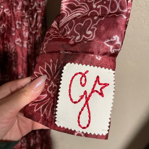 Golden Goose | Golden Bandana-Print Paisley Long Shirtdress Size: 6 - Picture 7 of 15