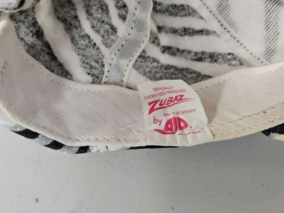 Zubaz Zebra 1990's Vintage Los Angeles Raiders Hat Cap Stripes AJD