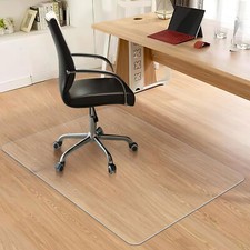Non Slip Office Chair Desk Mat Floor Computer Carpet Protector PVC Plastic Clear