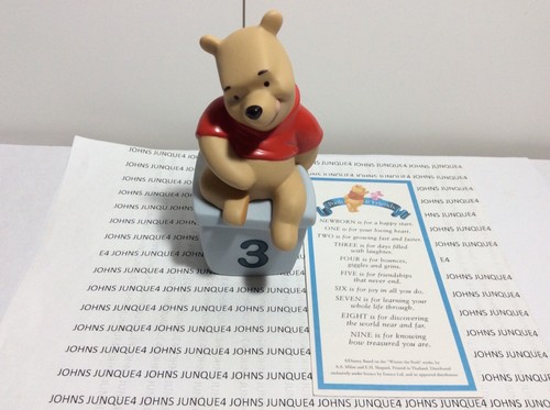 THREE IS FOR DAYS FILLED WITH LAUGHTER WINNIE THE POOH NEW WITH BOX-RETIRED - Picture 2 of 5