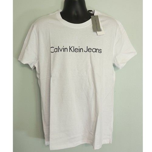 Calvin Klein Jeans White Logo Graphic Crew Neck T-Shirt XXXL