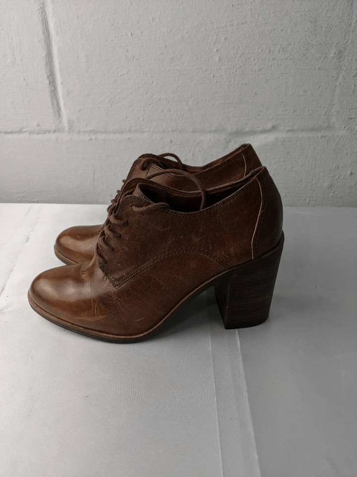 Lucky Brand Womens Size 8.5 M Brown Leather Laces Ankle Fashion Western Boots - Image 2 of 4