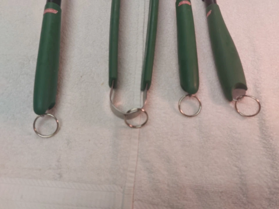 Vintage Coleman BBQ Grill Tools/Set Green Camping Camper Quality Clean VGC F-S - Image 3 of 4