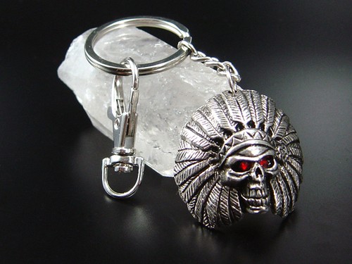 Schlüsselanhänger Taschenanhänger Gothik Skull Schädel Biker Totenkopf Teufel  - Bild 2 von 21