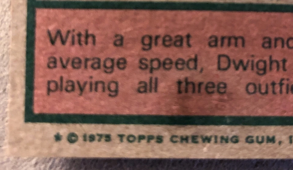 1975 Topps Dwight Evans Baseball Card #255 Red Sox HOF Outfield Low-Grade? - Image 3 of 4