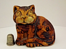 Simonsbath Exmoor Signed Vintage Stoneware Studio Pottery Sitting Cat Figurine