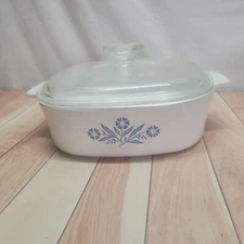 Vintage Corning Ware Blue Cornflower 2 Quart A-2-B & Lid A-9-C , A2B A9C