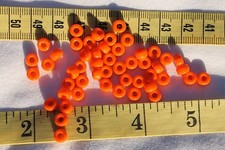 6x4mm Crow Roller Glass Bead Opaque Orange Crafts Jewelry Beads 50pcs