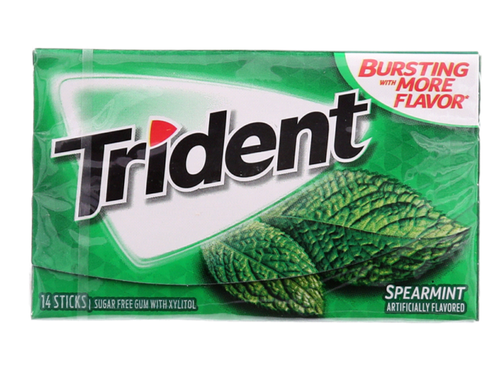 Trident Spearmint Chewing Gum 14 sticks 48 Packs Free Shipping - 第 1/1 張圖片