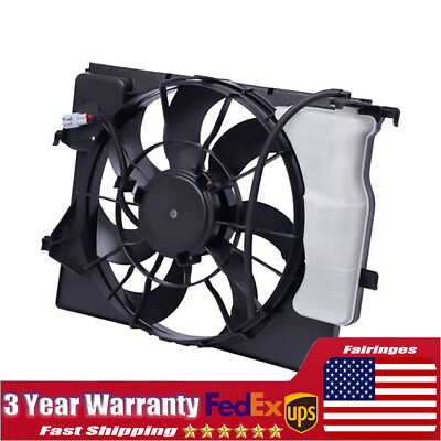 Dual Radiator for 2018-2020 Hyundai Accent/Kia Rio dual cooling Fan&Shroud Black