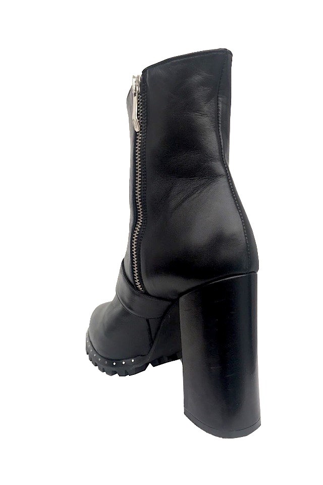 CQ COUTURE ANKLE HIGH BIKER HEEL ZIP BOOTS STIEFEL BOOTS BOOTS BOOTS LEATHER BLACK BLACK 38 9a7128 CQ COUTURE ANKLE HIGH BIKER HEEL ZIP BOOTS STIEFEL BOOTS BOOTS BOOTS LEATHER BLACK BLACK 38 9a7128